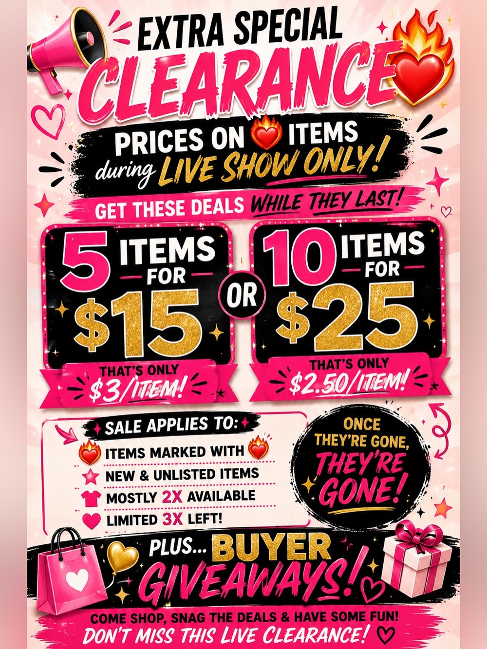 ❤️‍🔥Clearance Sale‼️🛍️🛒SEE DESCRIPTION FOR DETAILS 🔥BUILD YOUR OWN BUNDLE
